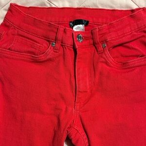 Venus Sz 4 Red Denim Jeans High Waist Boot Cut Jeans